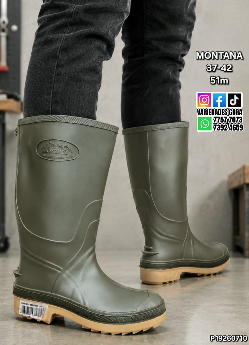 BOTA HOMBRE HULE VERDE 36-46 MONTANA P19