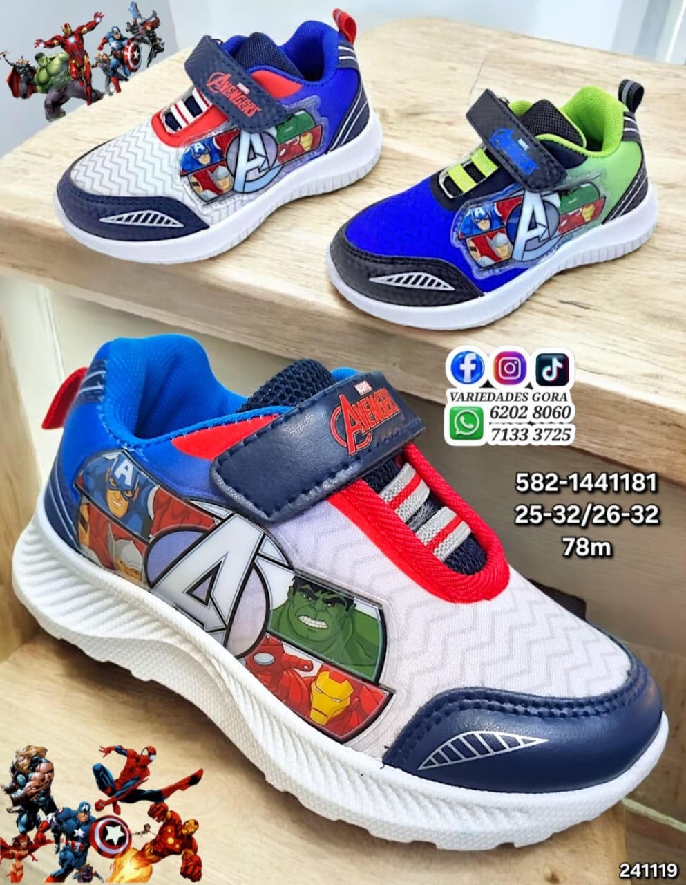 AVENGERS ZAPATO NIÑO 25-32