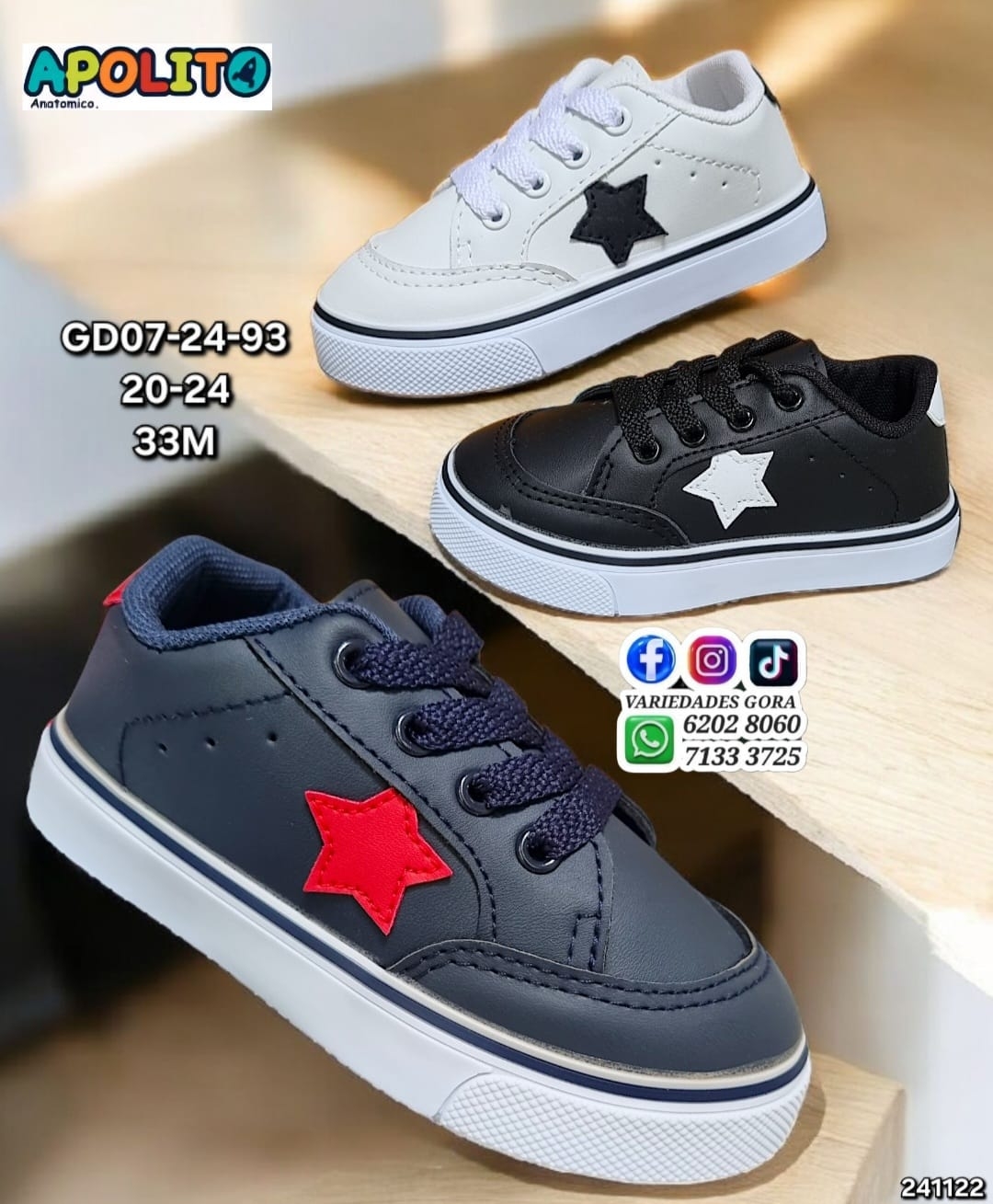 APOLITO ZAPATO NIÑO 20-25