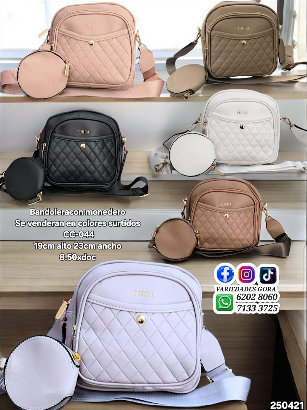 BANDOLERA MONEDERO DAMA 20ALX20AN TORBA GENERAL SURTIDO P14