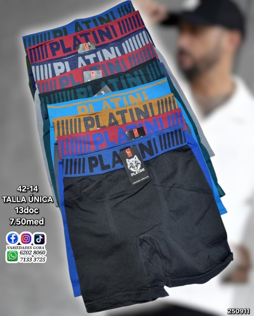 BOXER P/HOMBRE FIBRA FINA PIERNA LARGA P42