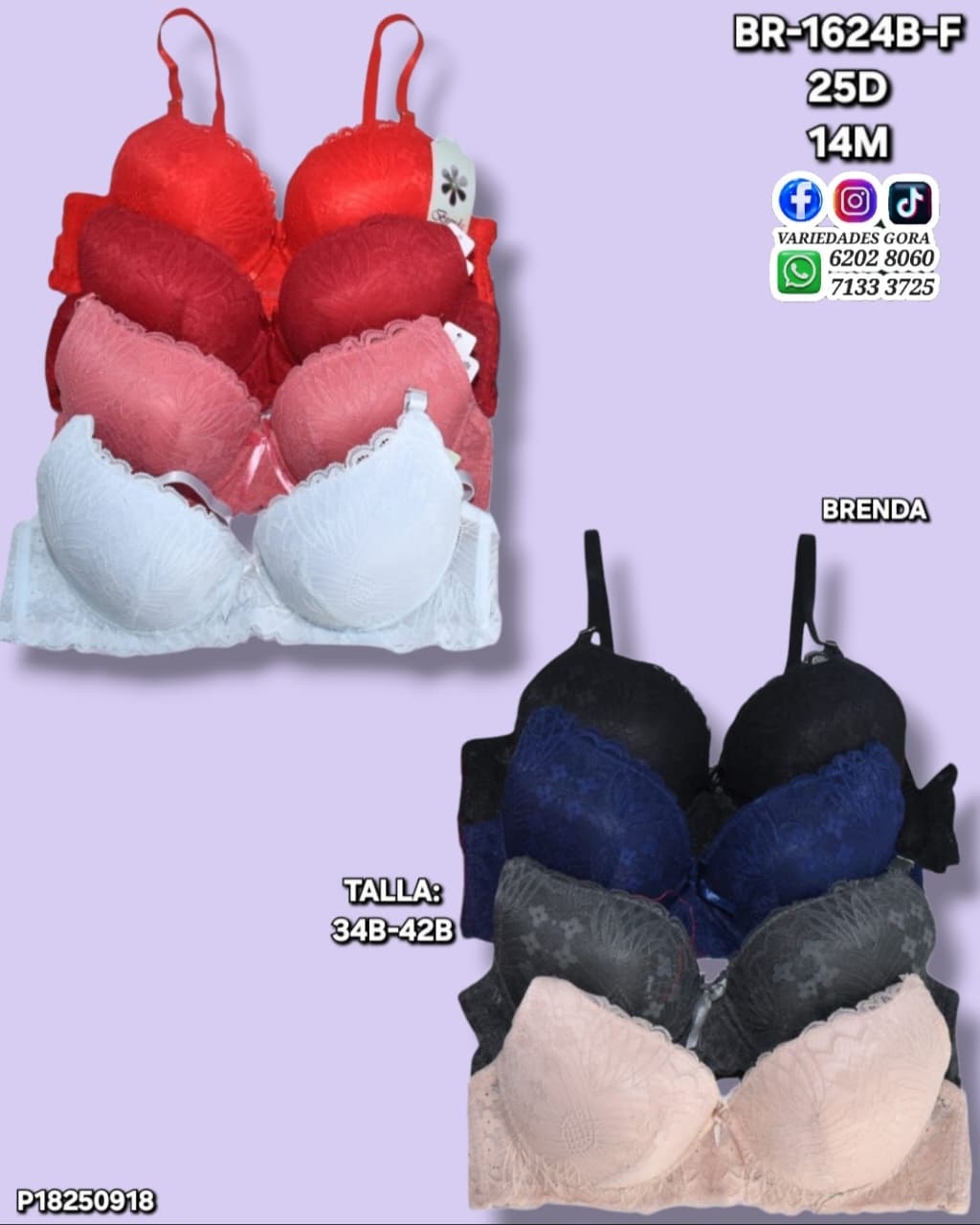 BRASIER BRENDA COPA B 34-42 P18