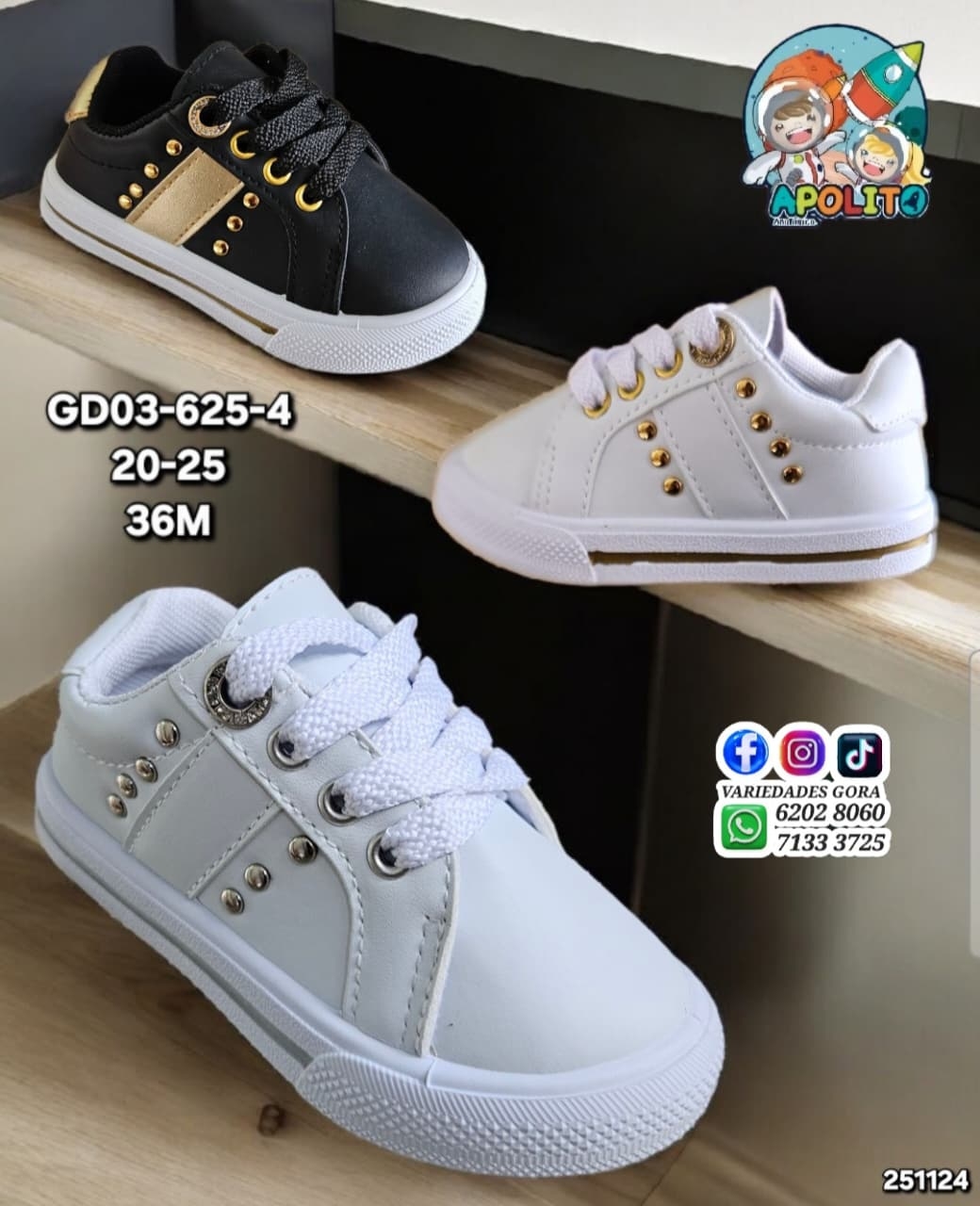 APOLITO ZAPATO NIÑA 20-25