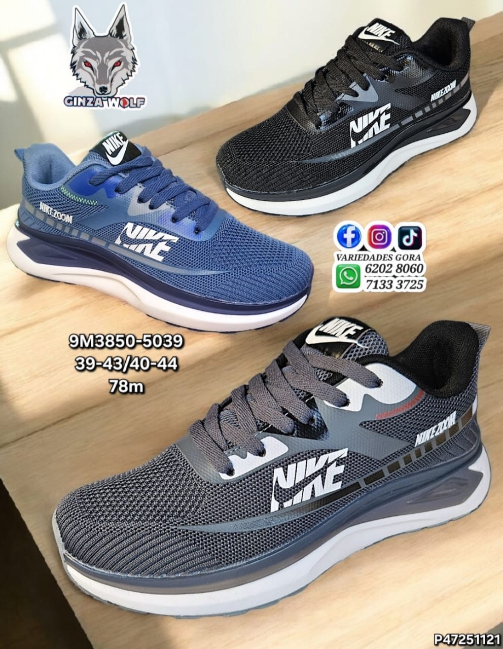 ZAPATO MARCA HOMBRE 39-44 NK GINZA P47