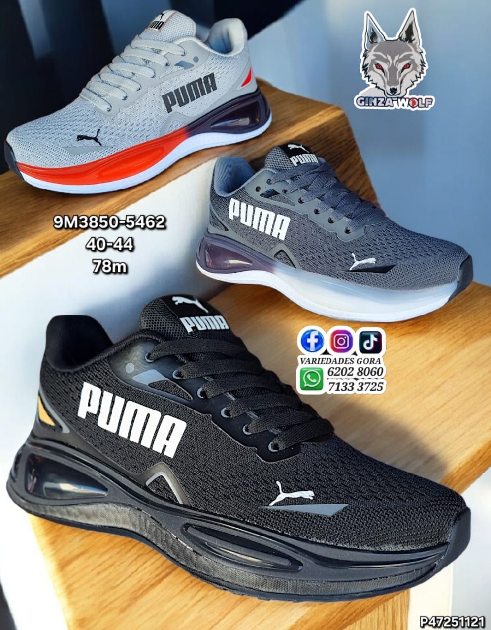 ZAPATO MARCA HOMBRE 40-44 PM GINZA WOLF  40-44 P47