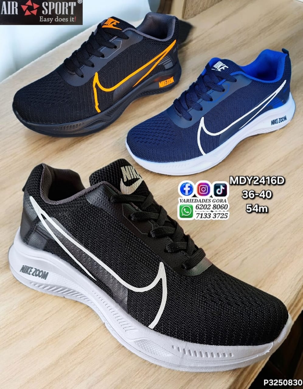 ZAPATO MARCA HOMBRE 36-40 NK AIR SPORT P47