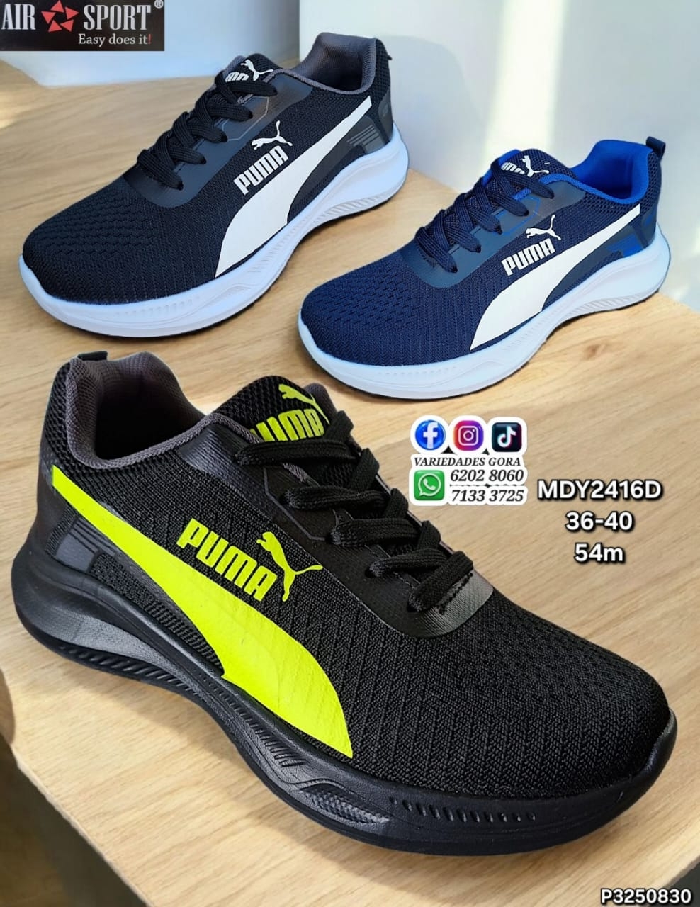 ZAPATO MARCA HOMBRE 36-40 PM AIR SPORT P47