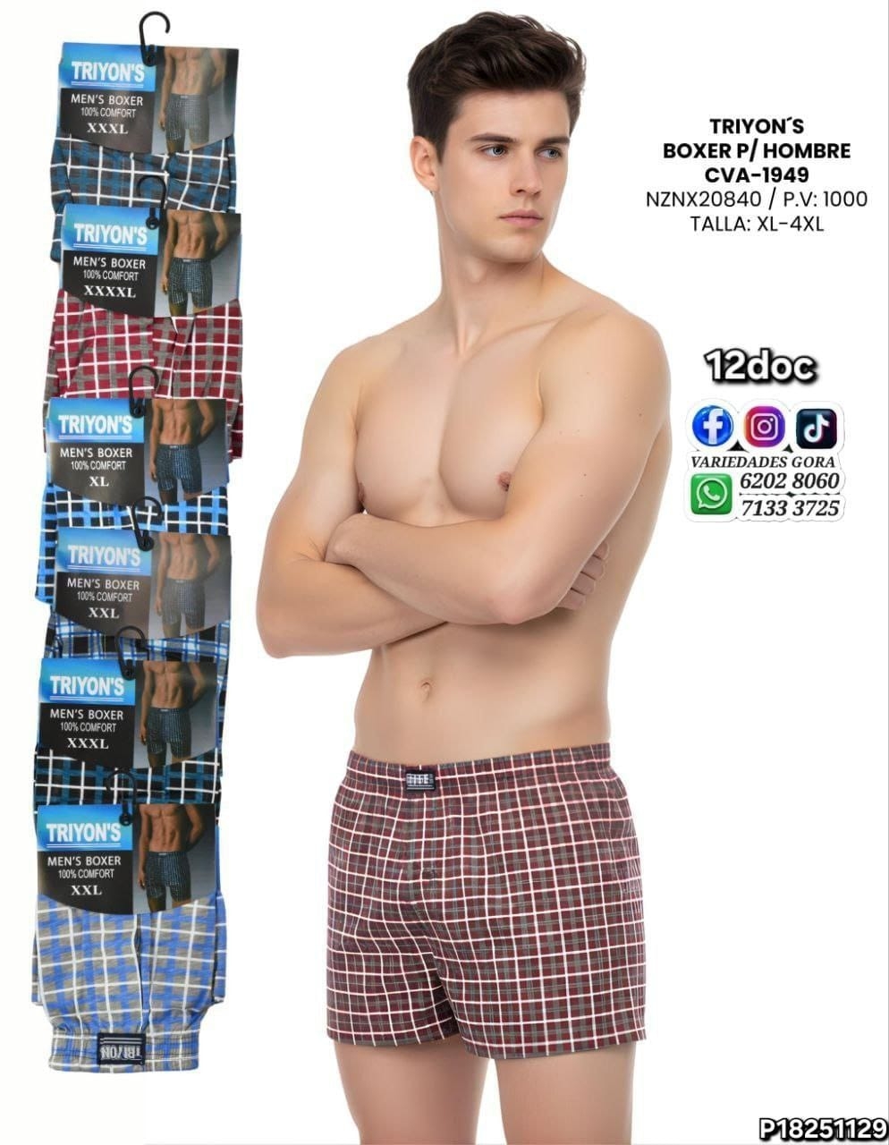 BóXER CUADROS TRIYON