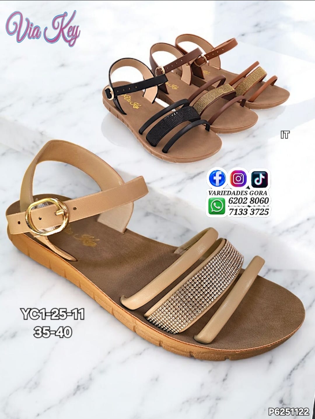 SANDALIA DAMA TALON VIA KEY 35-40 P6 