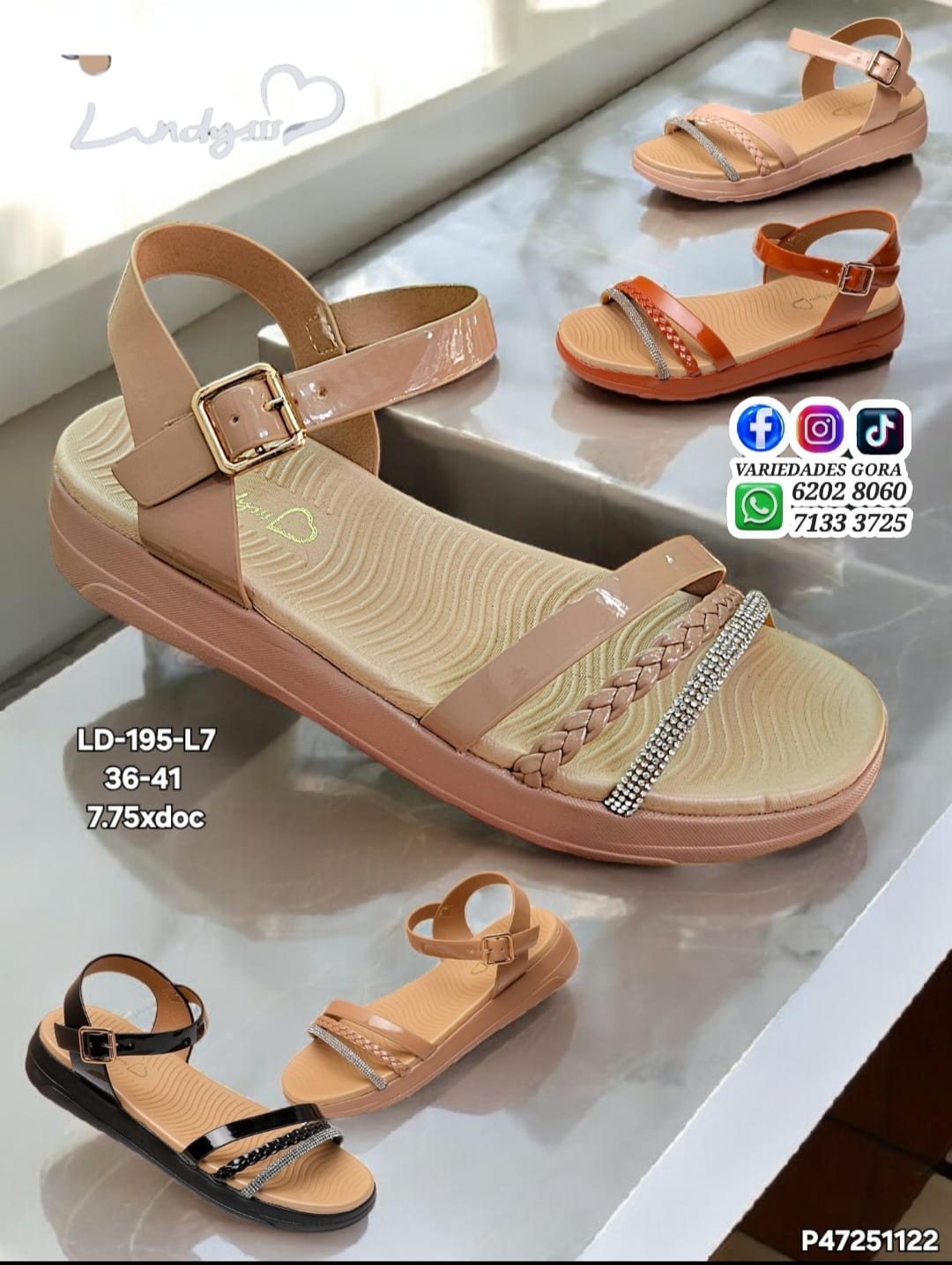 SANDALIA BROCHE DAMA 36-41 LINDYS P47