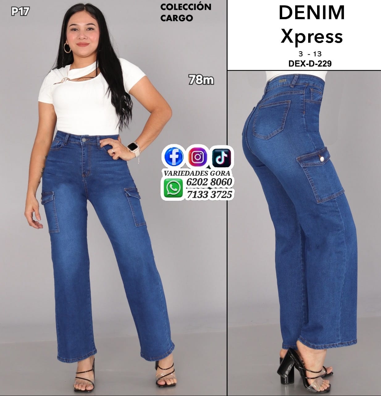 PANTALON DAMA 3-13 DENIM XPRESS P17