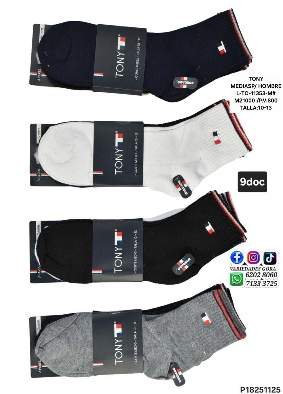 MEDIAS PARA HOMBRE 10-13 TONY P8