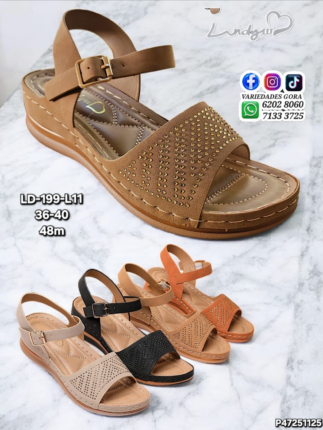 SANDALIA BROCHE DAMA 36-40 LINDYS P47