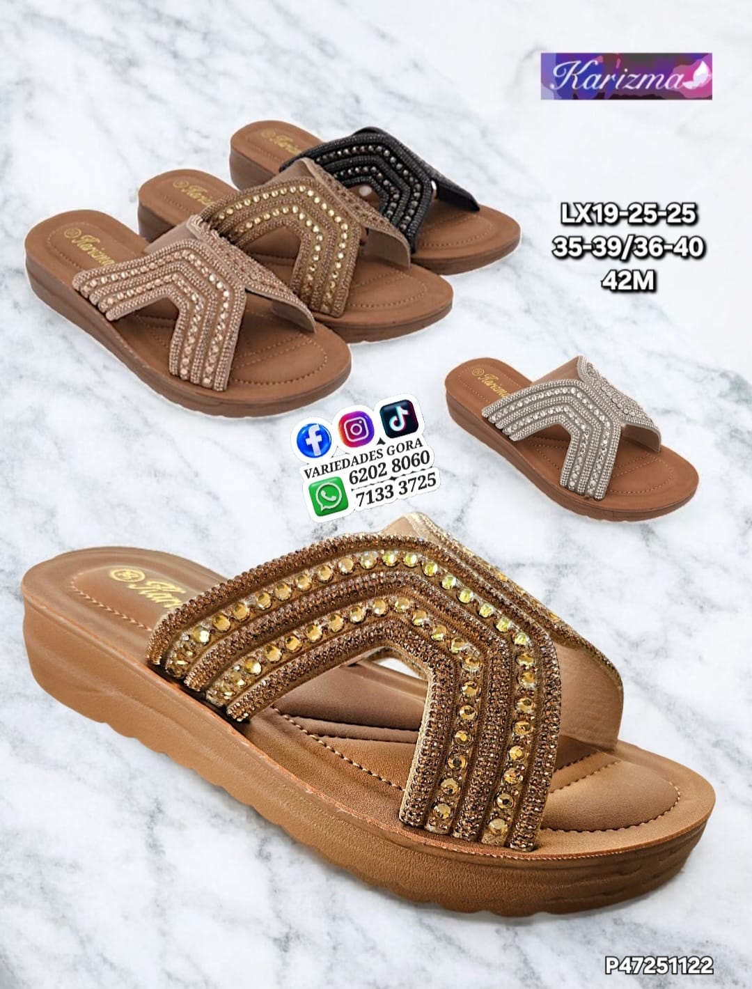 SANDALIA DAMA KARIZMA 35-40 DE METER PACHITA P47