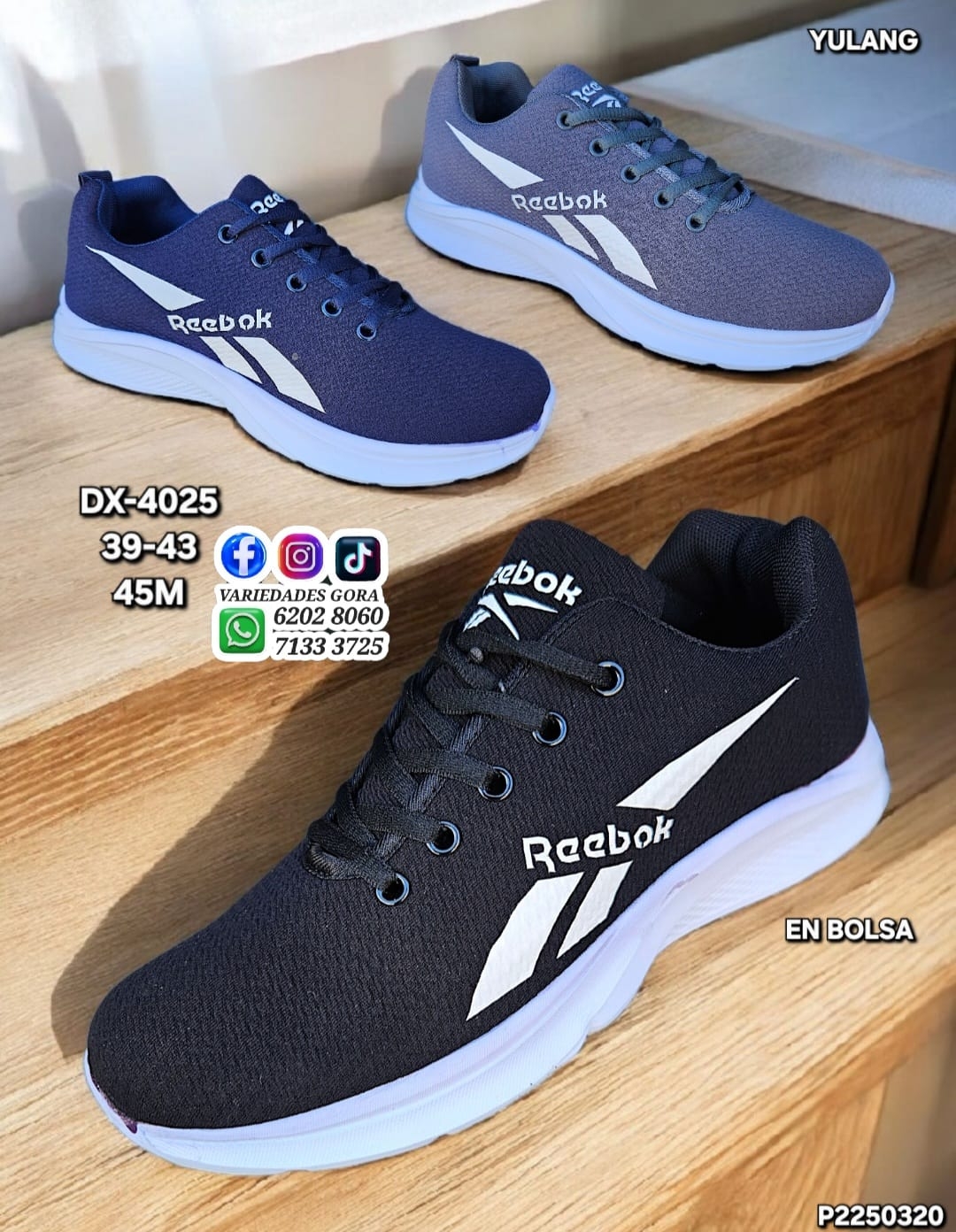 ZAPATO HOMBRE MARCA REEBOK YULAG 39-43 EN BOLSA P2