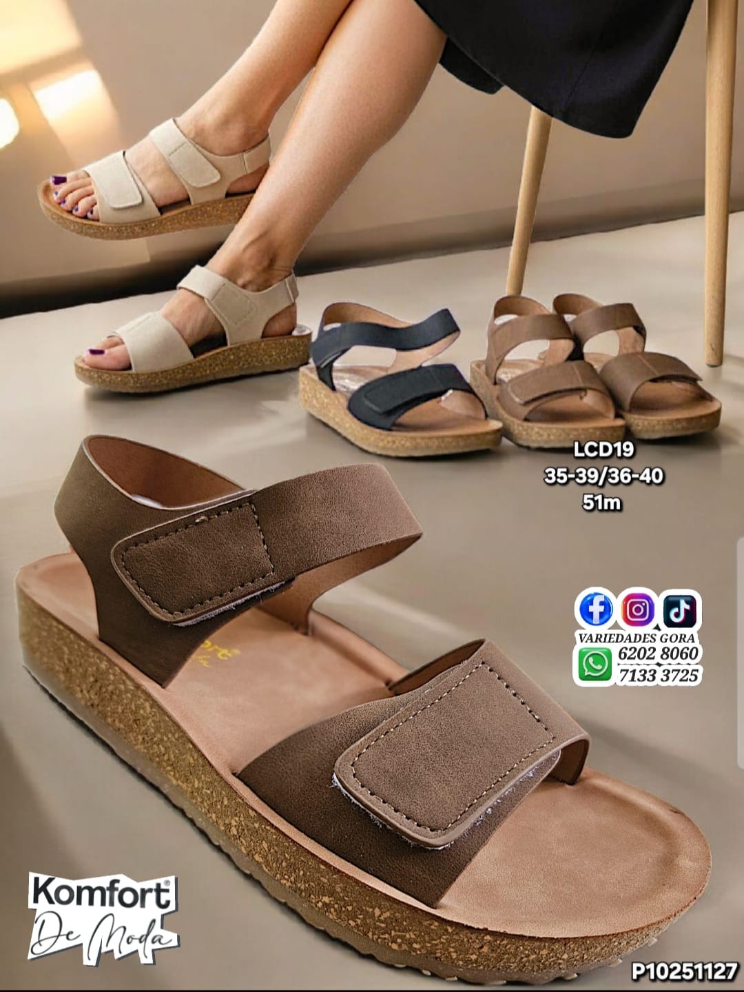 SANDALIA MOSOTE DAMA 35-40 KOMFORT P10