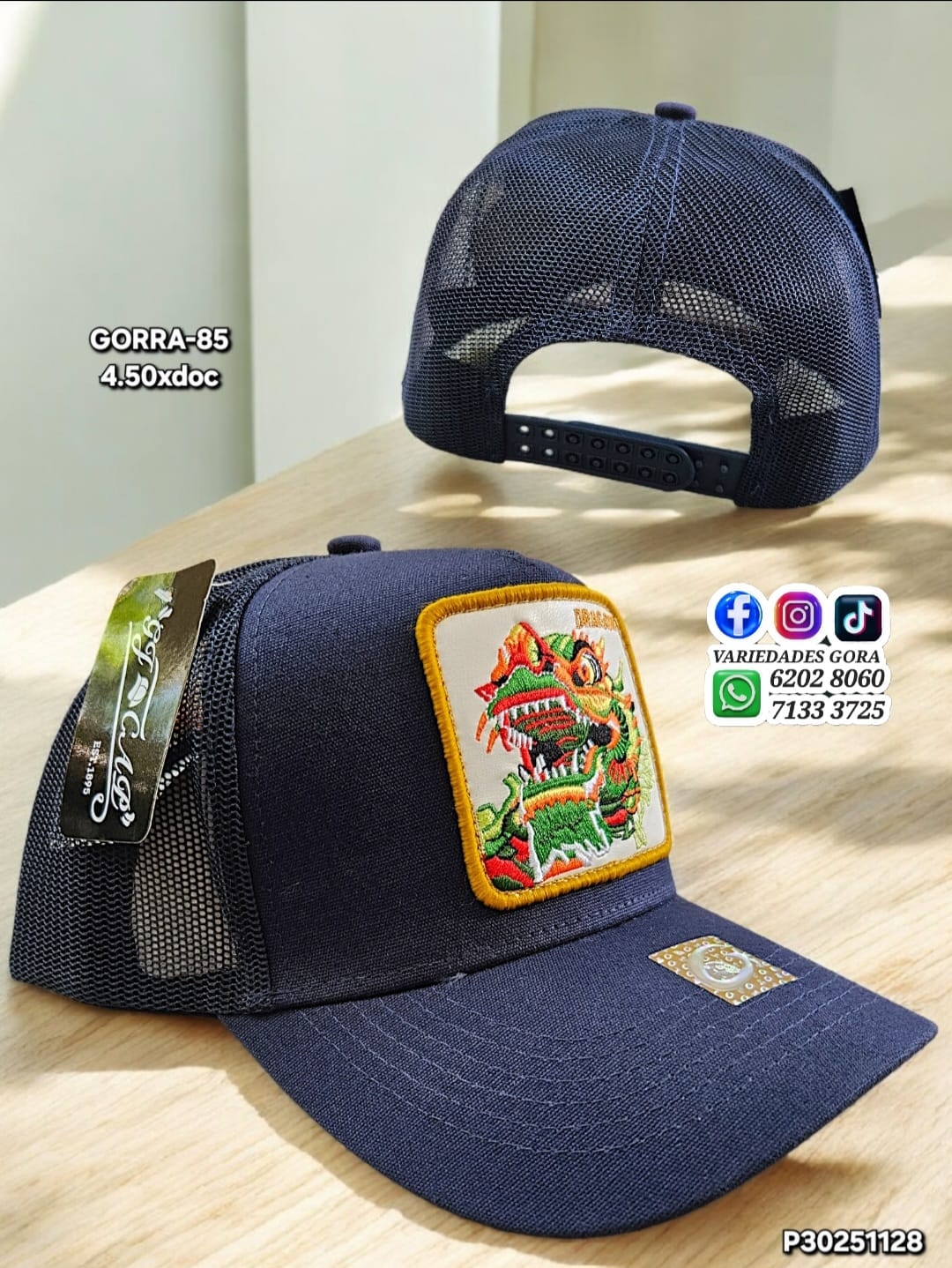 GORRA HOMBRE AZUL DRAGON  GJ-CAP P30