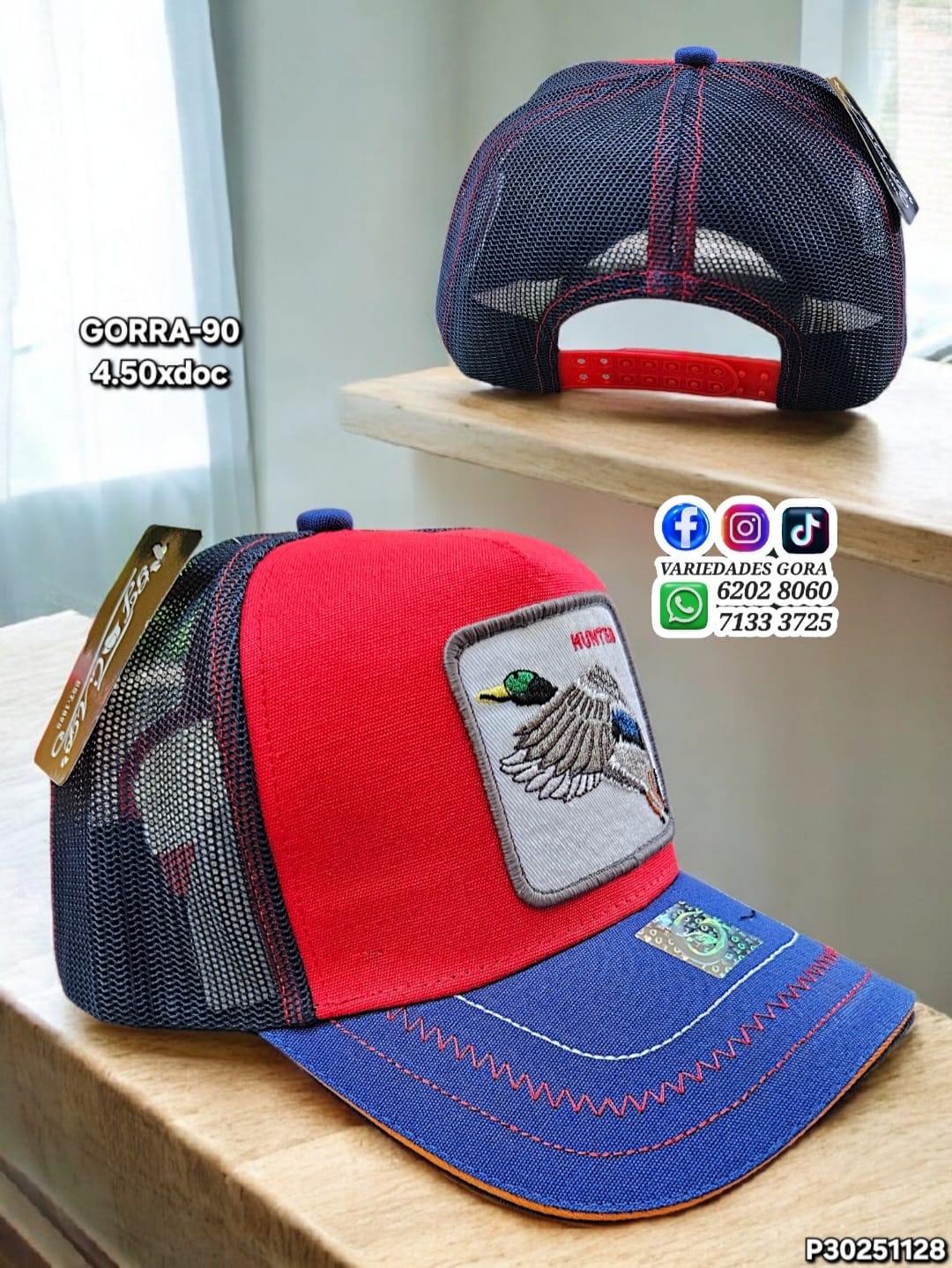 GORRA HOMBRE ROJO CON AZUL AVE GJ-CAP P30