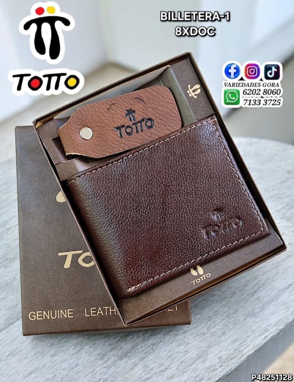 BILLETERA HOMBRE CAFE TOTO CON LLAVERO P48