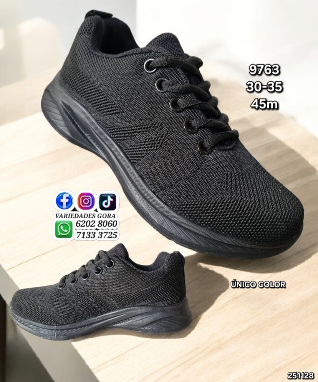 ZAPATO NIÑO FULL NEGRO 30-35 