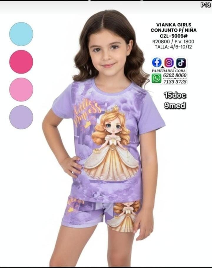 CONJUNTO PARA NIñA 4/6-10/12 VIANKA GIRL P18