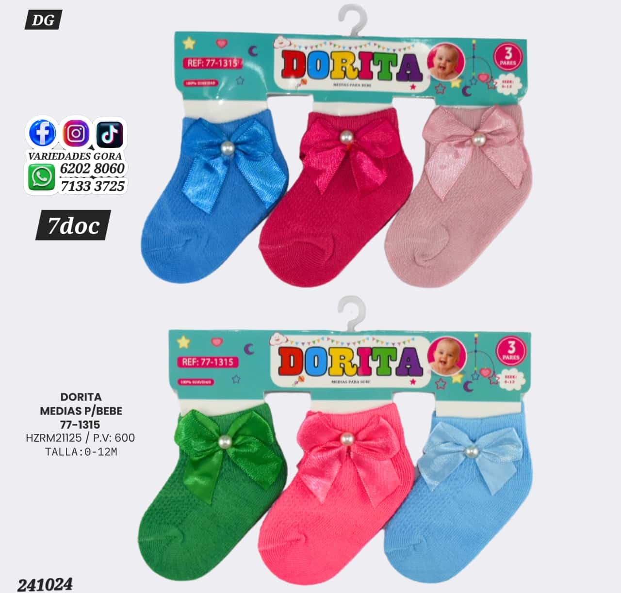 MEDIAS PARA BEBE 0-12 DORITA P18