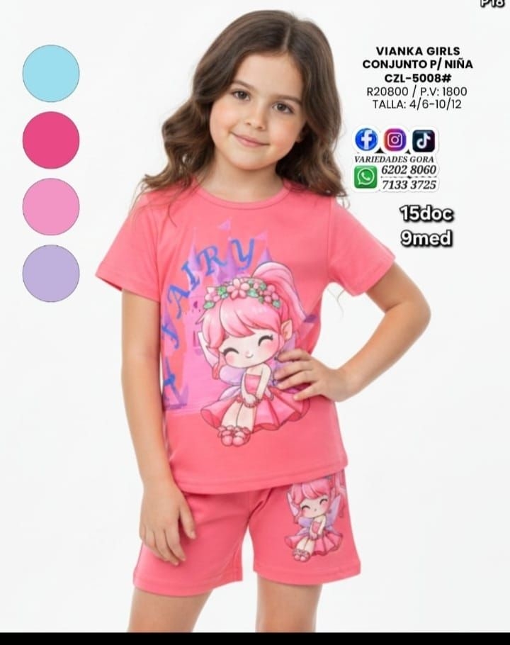 CONJUNTO DE NIñA 4/6-10/12 P18 VIANKA GIRLS