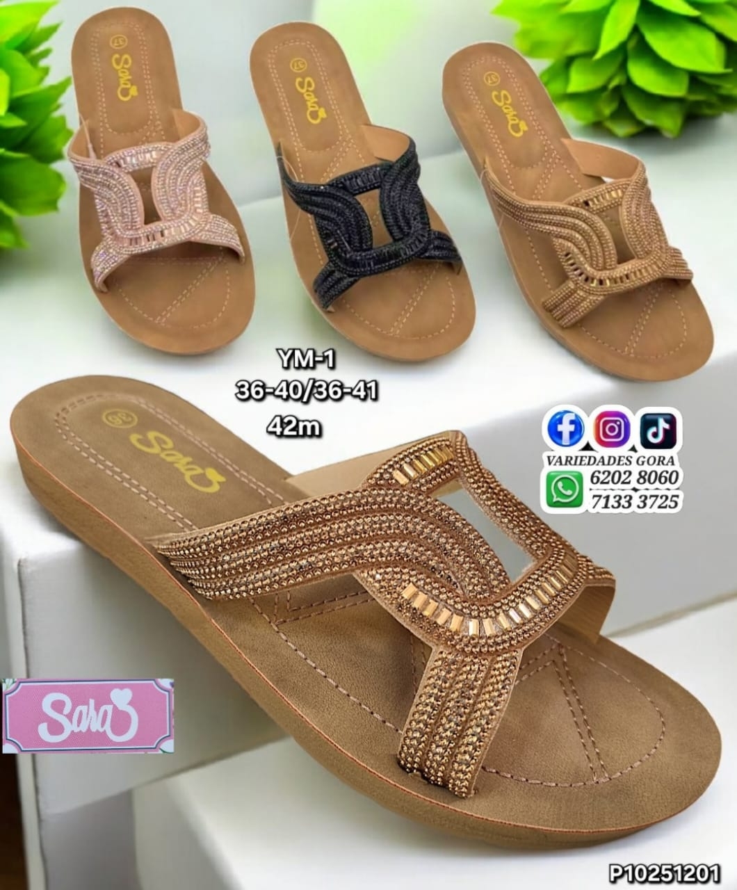 SANDALIA METER DAMA 36-41 SARA P10