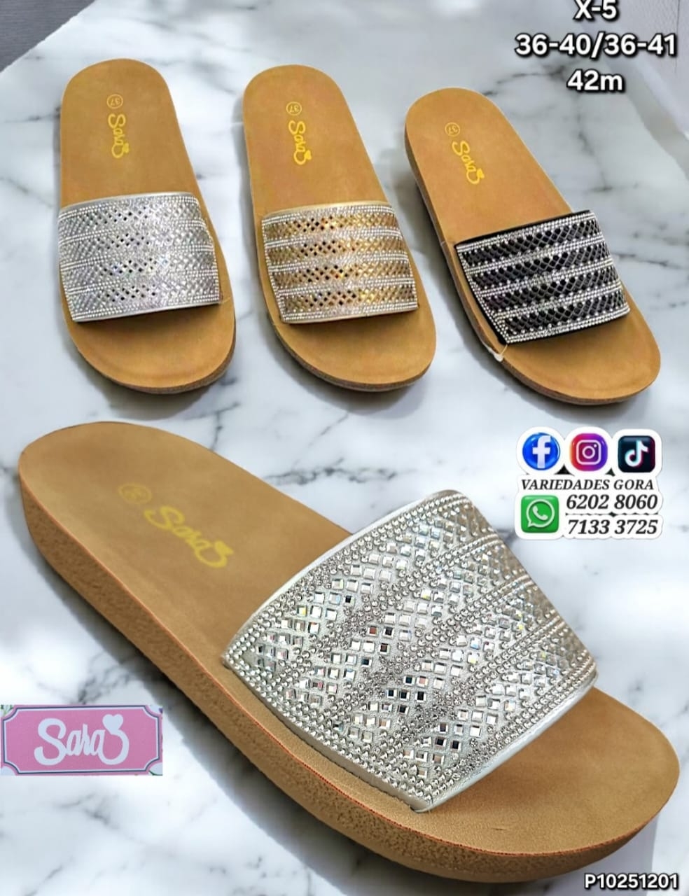 SANDALIA METER DAMA 36-41 SARA P10