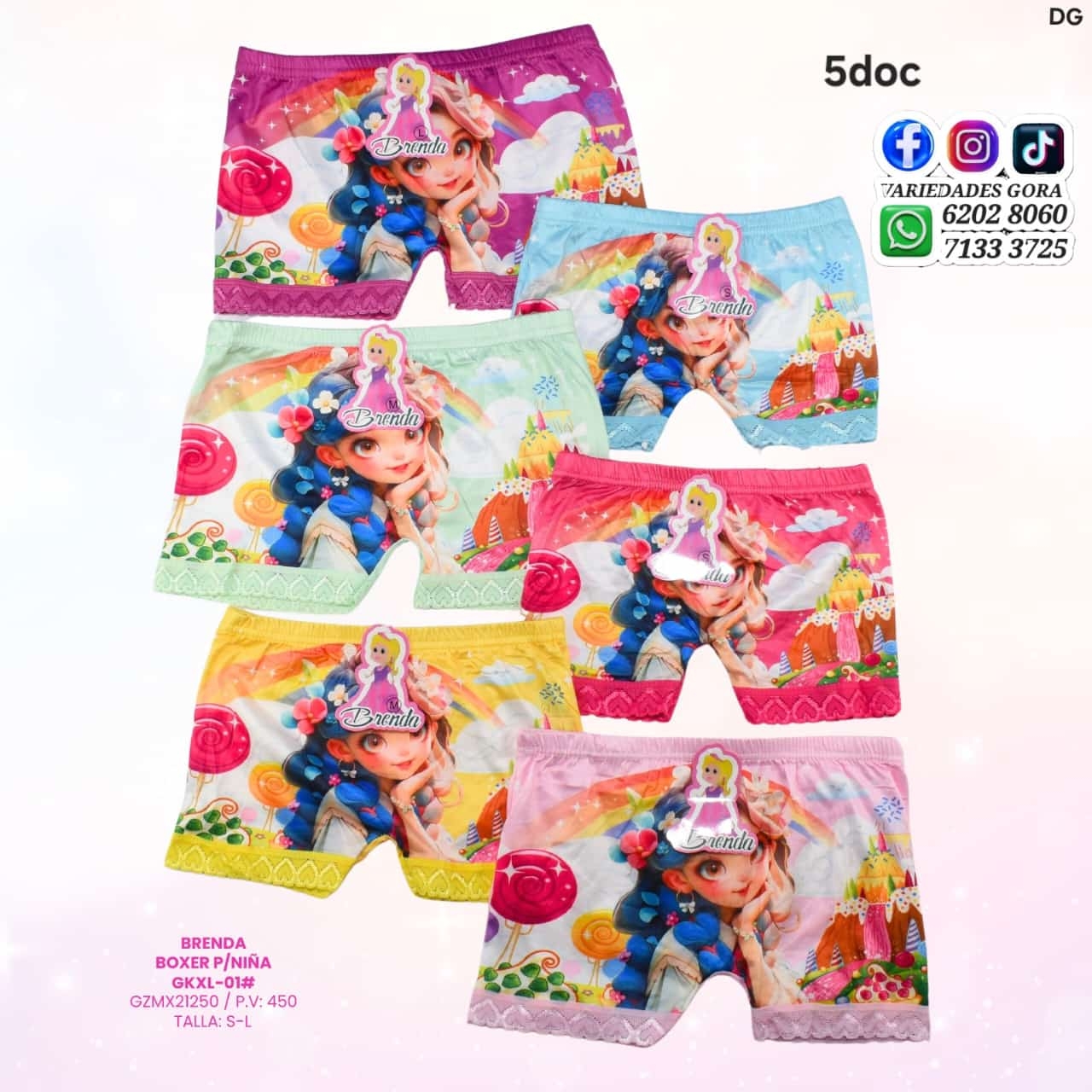 BOXER PARA NIÑA S-L BRENDA P18