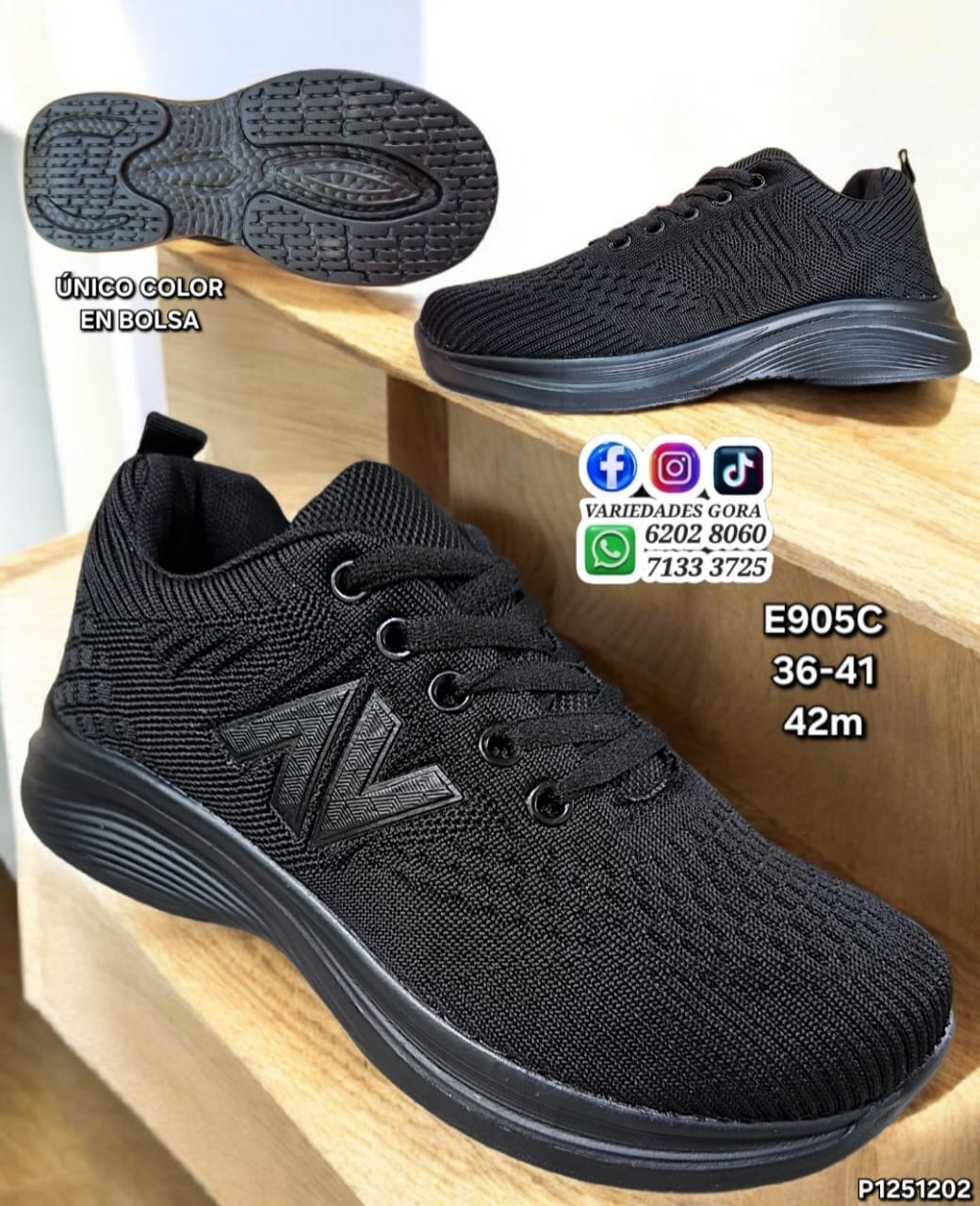 ZAPATO HOMBRE NEGRO EN BOLSA 36-41 P1