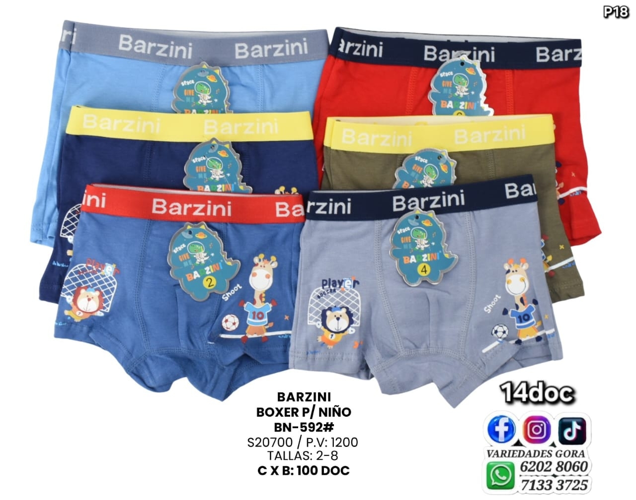 BOXER PARA NIÑO 2-8 BARZINI P18