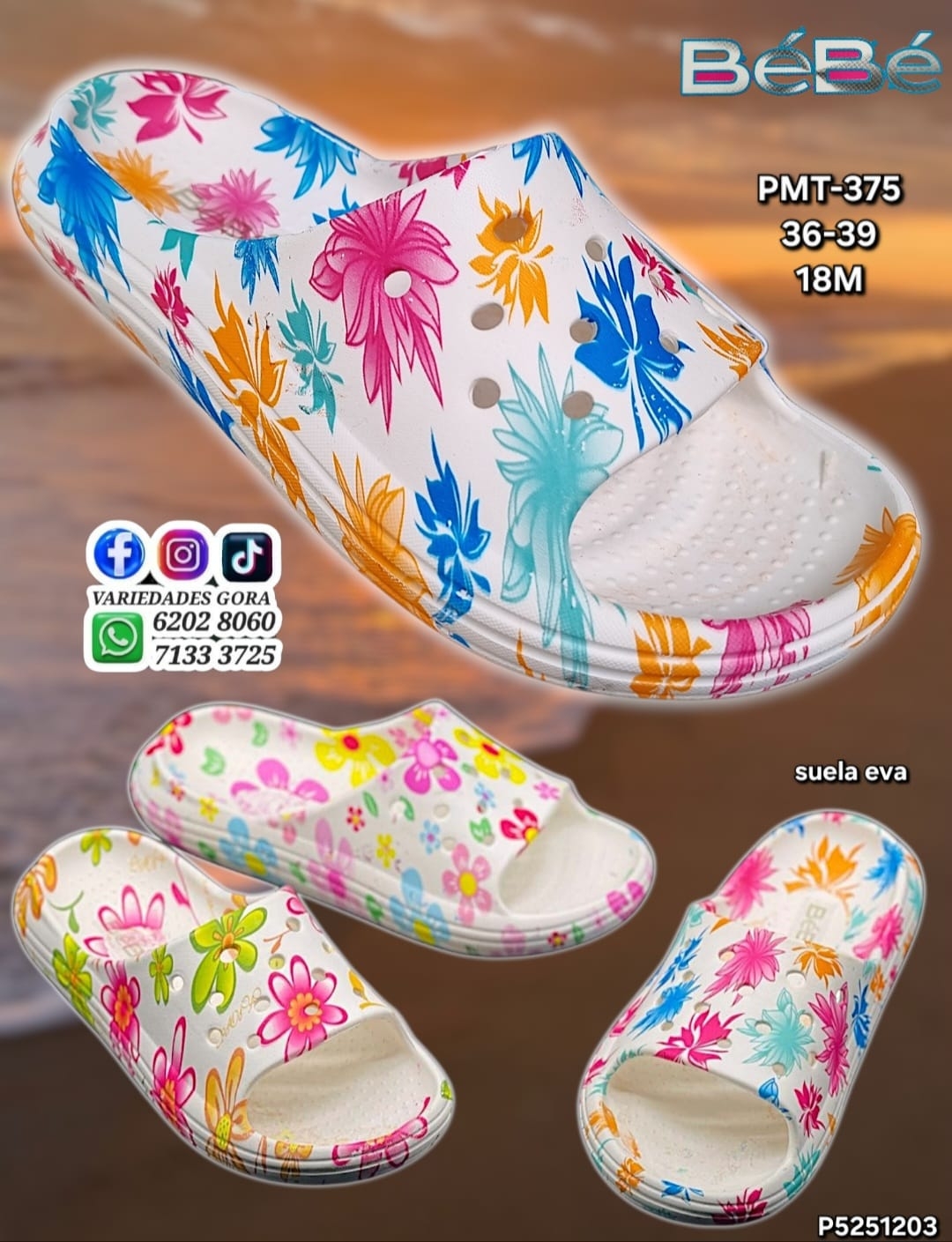YINA DAMA BEBE 36-41 DE METER FLOREADA P5