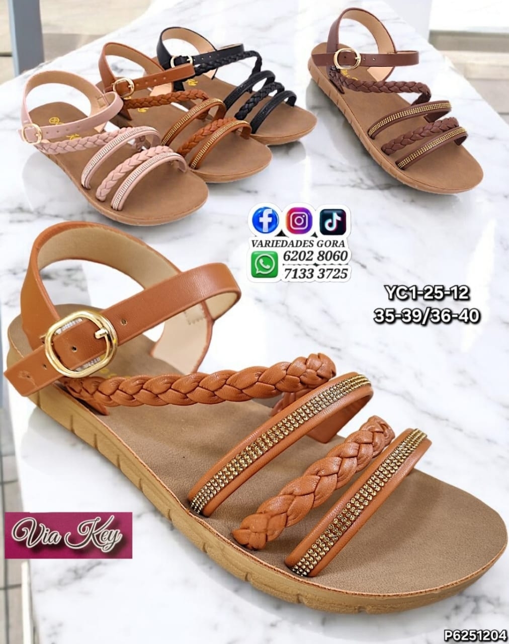 SANDALIA DAMA VIA KEY 35-40 DE TALON PACHITA P6
