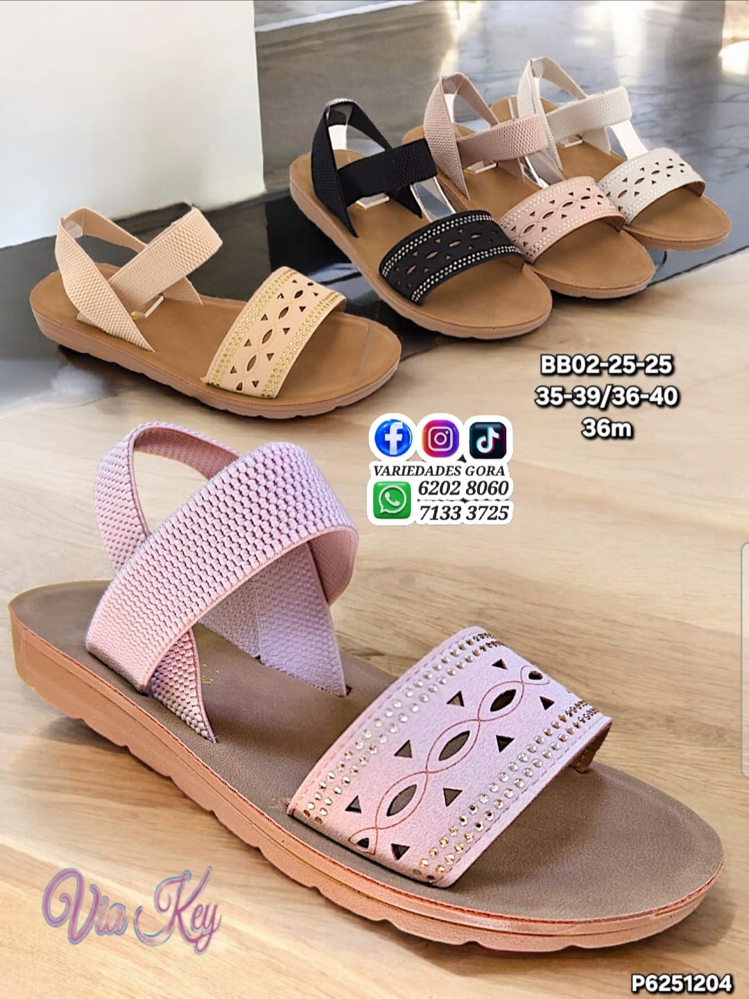 SANDALIA DAMA VIA KEY 35-40 DE TALON PACHITA P6