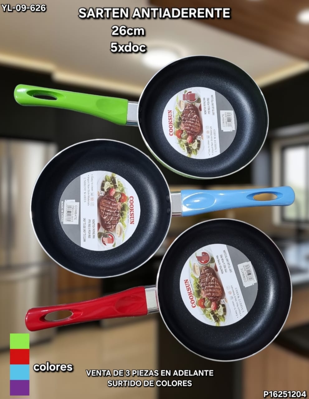 SARTEN ANTIADERENTE 26CM P16
