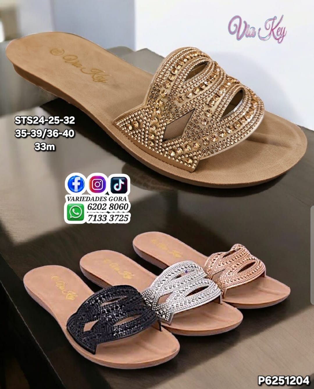 SANDALIA DAMA VIA KEY 35-40 DE METER PACHITA P6