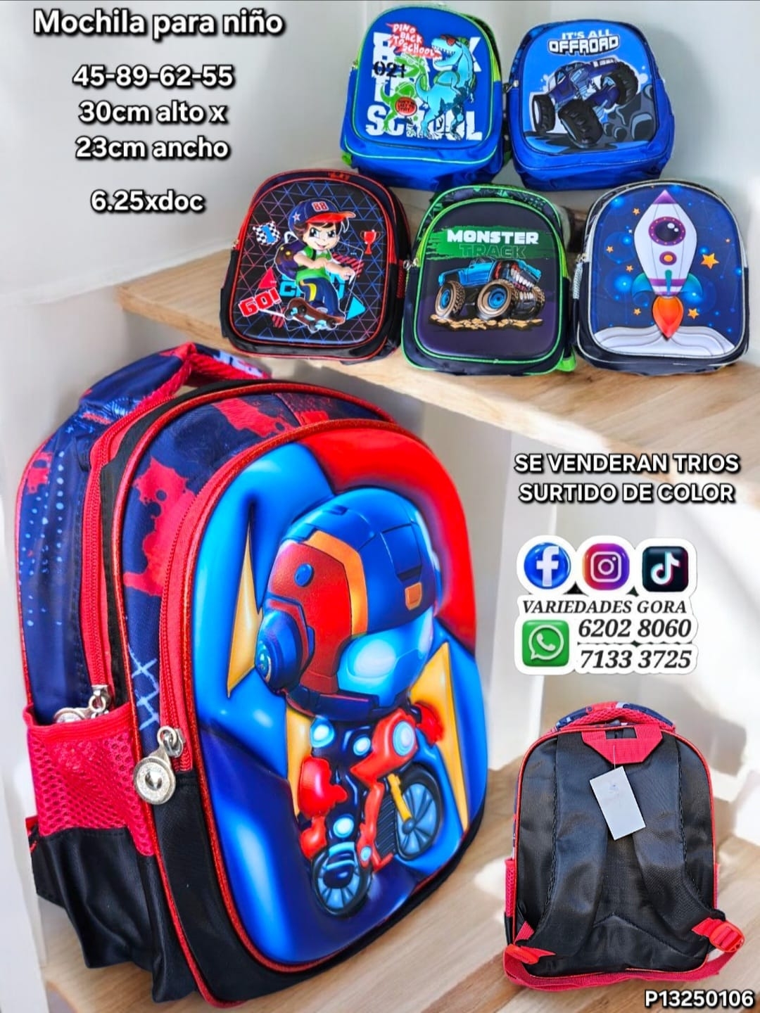 MOCHILA NIÑO 30ALX23AN P13