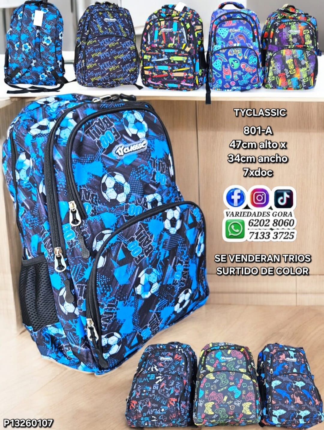 MOCHILA HOMBRE 47ALX34AN TYCLASSIC P13