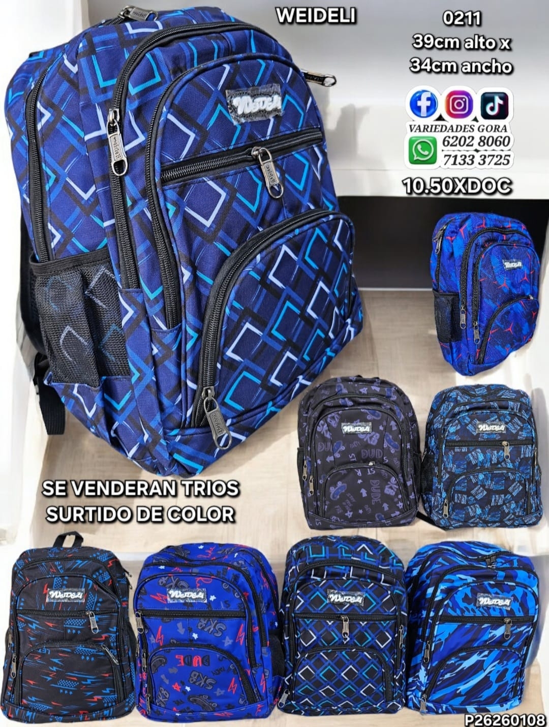 MOCHILA HOMBRE WEIDELI