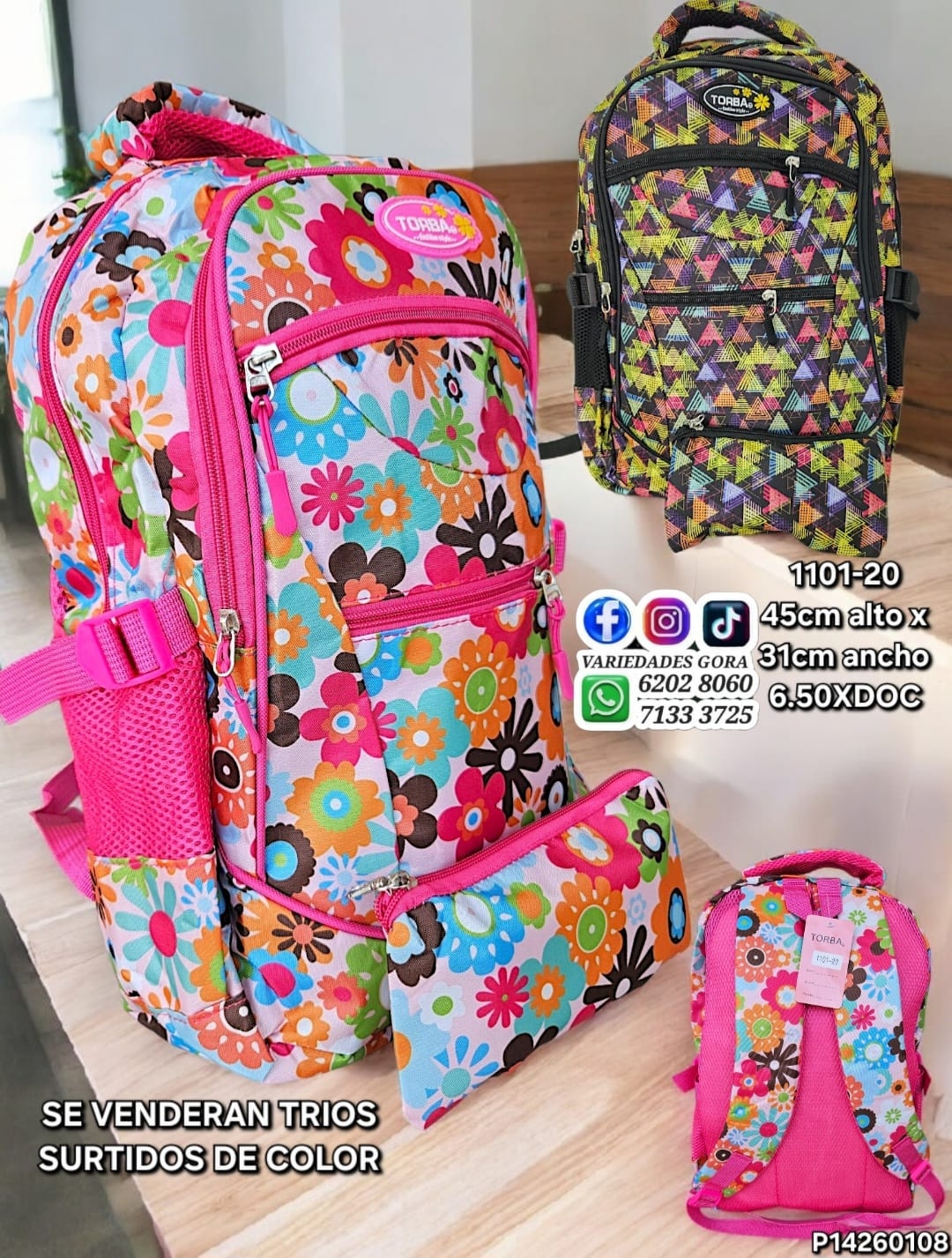 MOCHILA DAMA TORBA P14