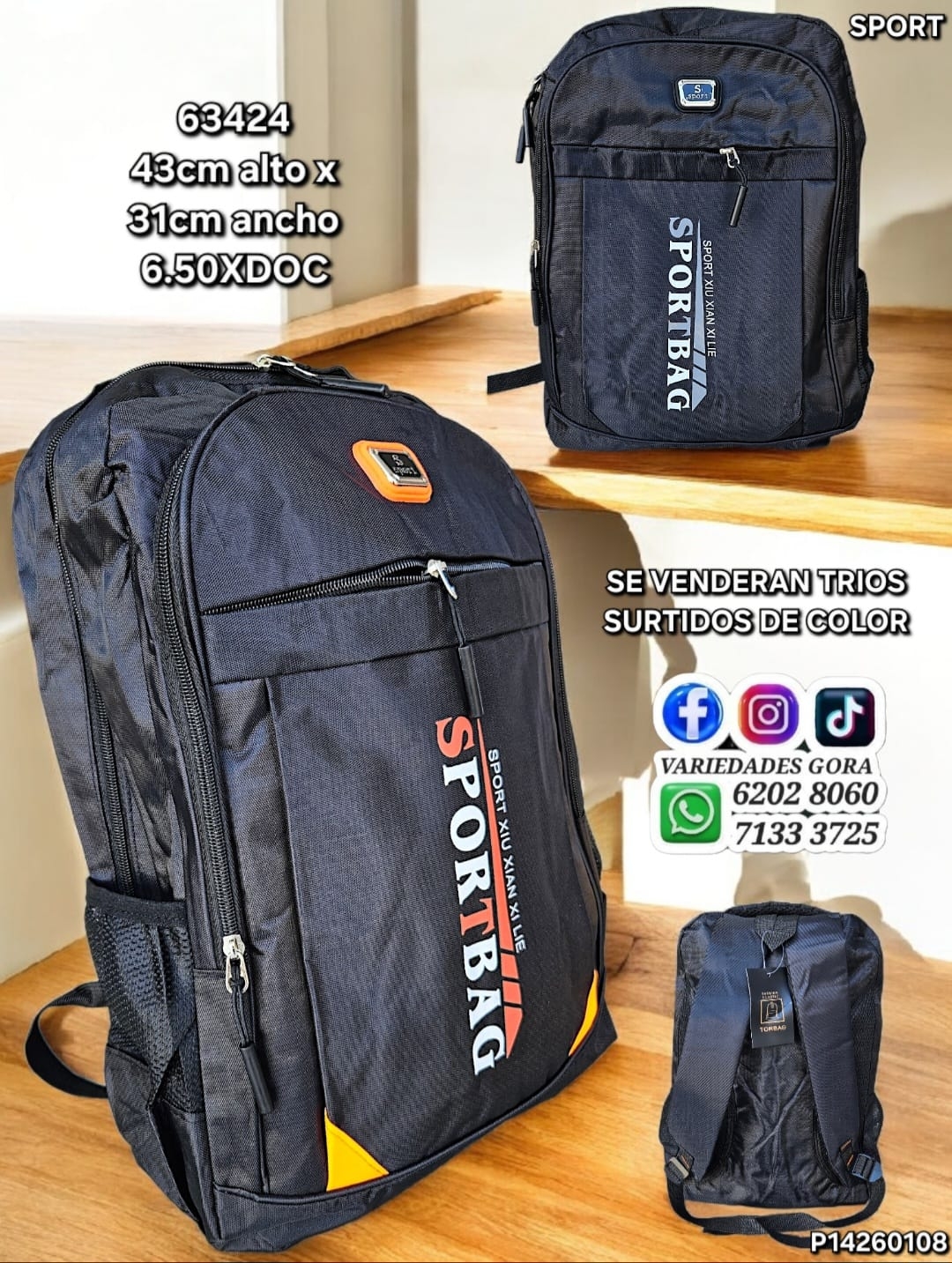 MOCHILA HOMBRE 43ALX31AN SPORT P14