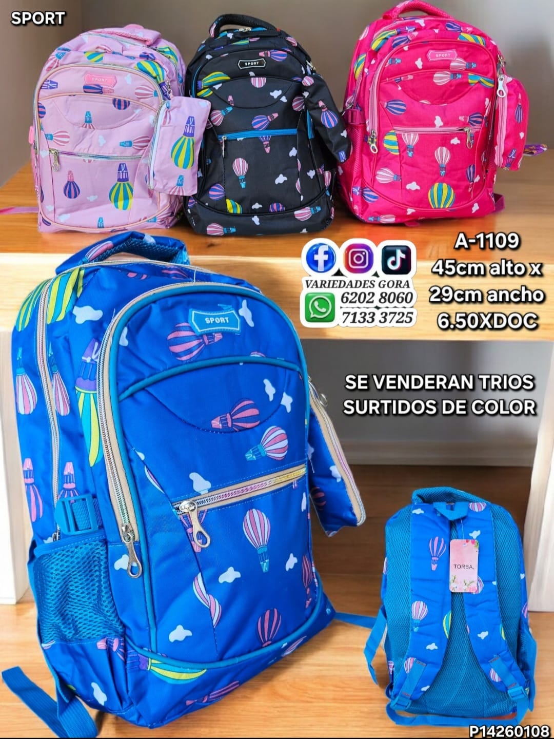 MOCHILA DAMA 45ALX29AN SPORT P14