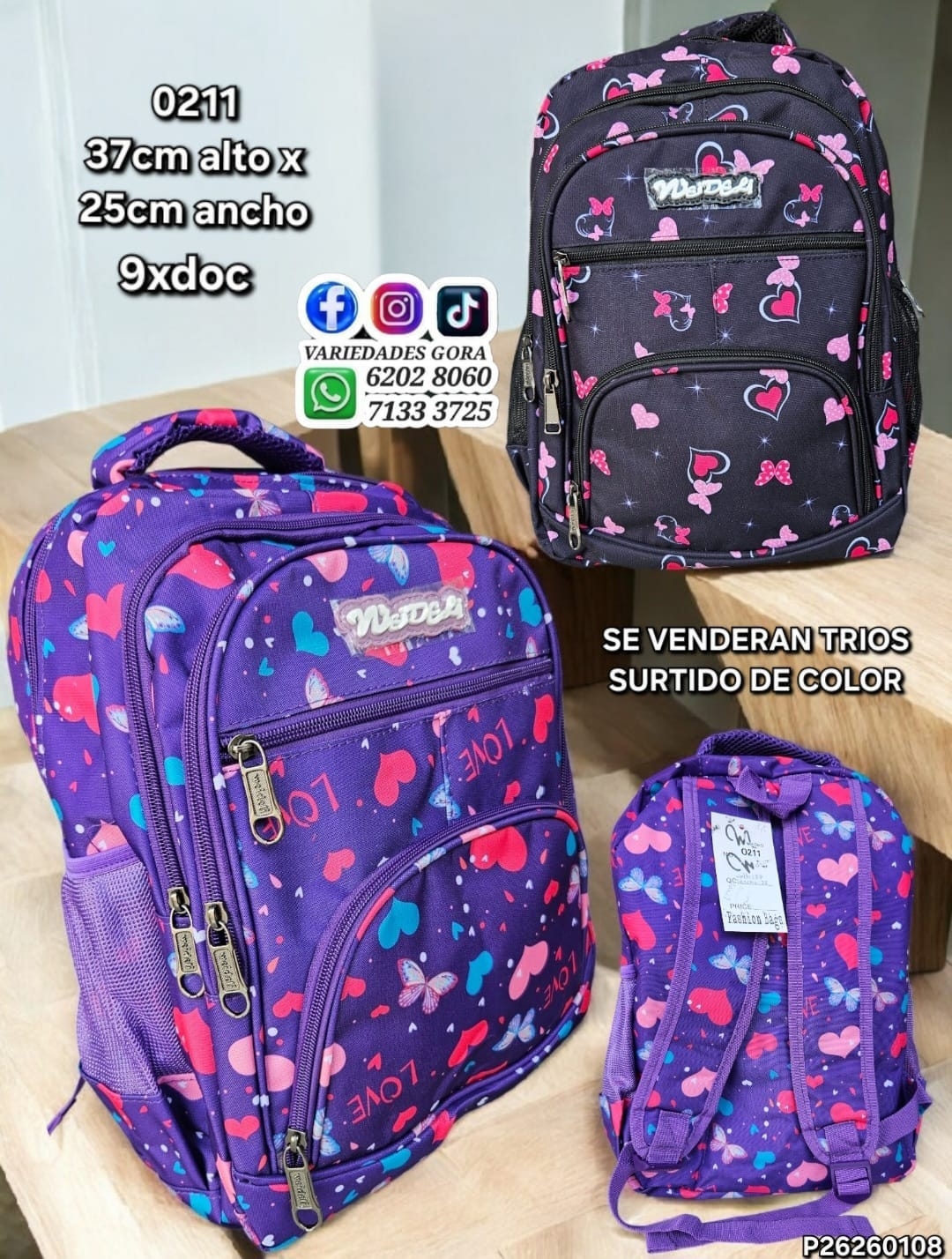 MOCHILA DAMA 37ALX25AN WEIDELI P26