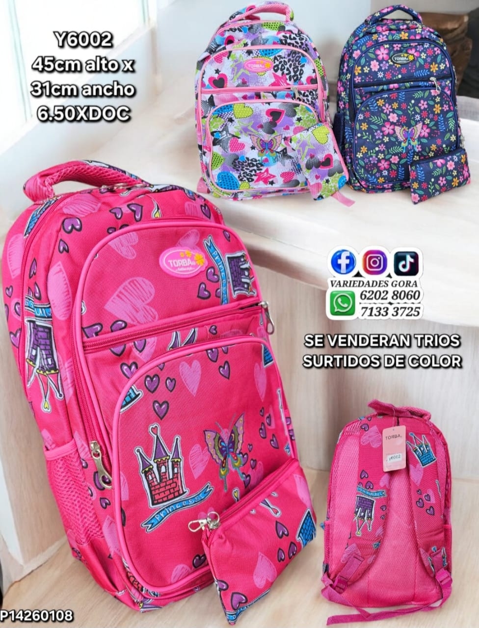MOCHILA DAMA TORBA ESTAMPADO SURTIDO 45ALX31AN P14