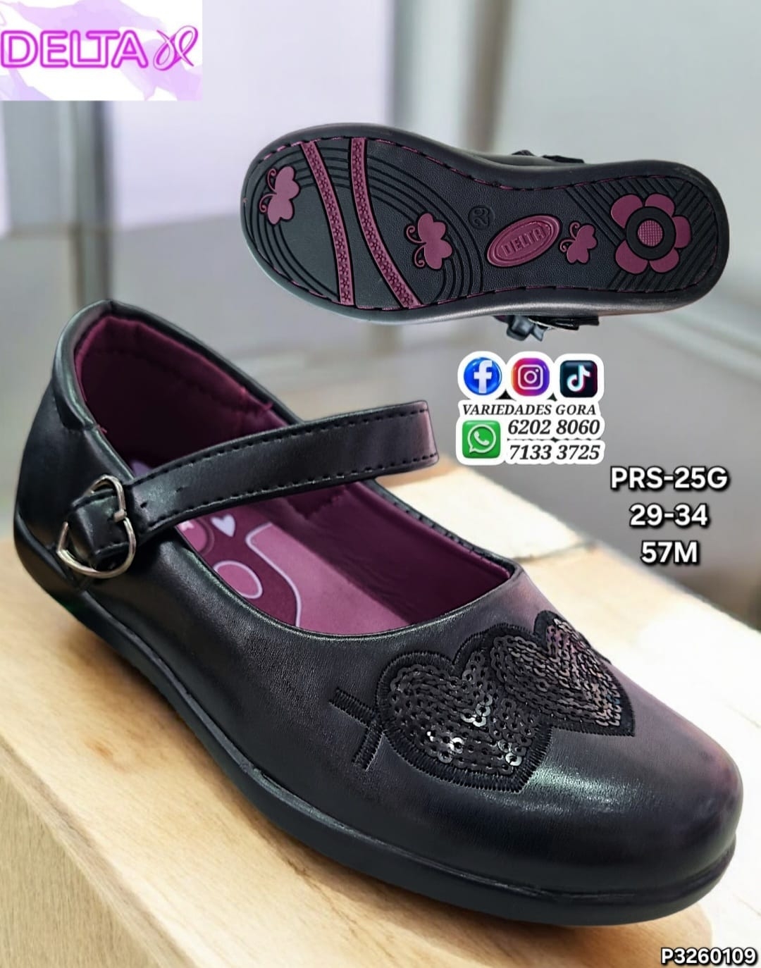 ZAPATO ESCOLAR DAMA 35-40  DELTA P3