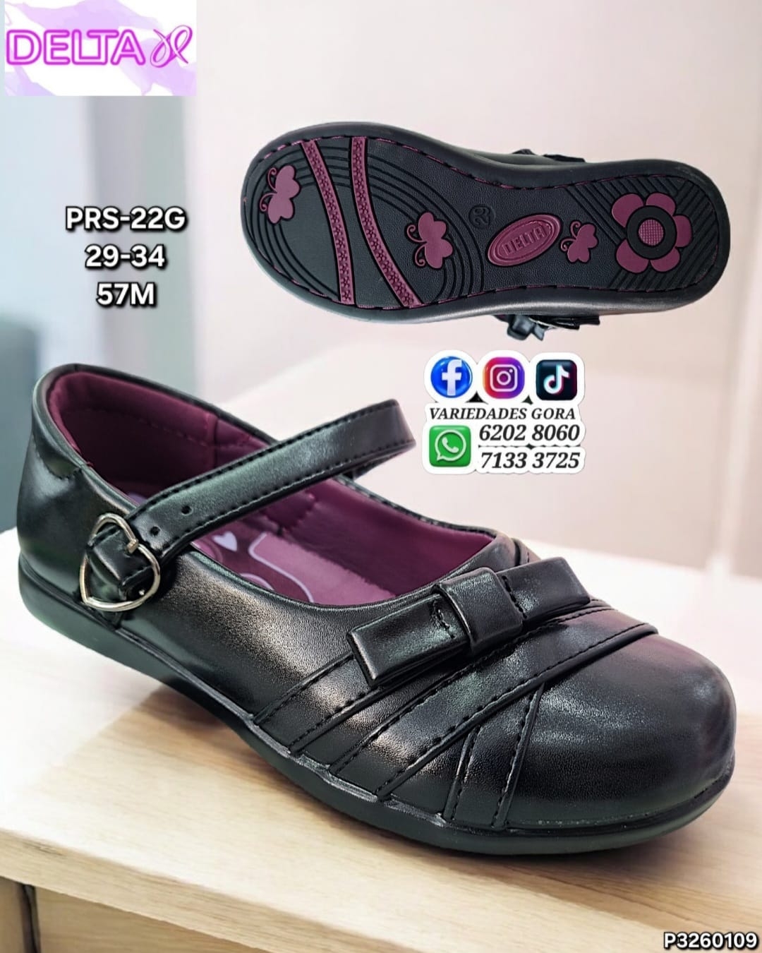 ZAPATO ESCOLAR NIÑA 29-34 DELTA P3