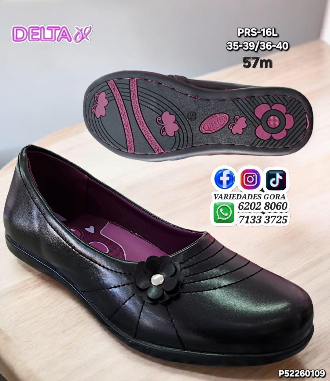 ZAPATO ESCOLAR DAMA 35-40 DELTA P3