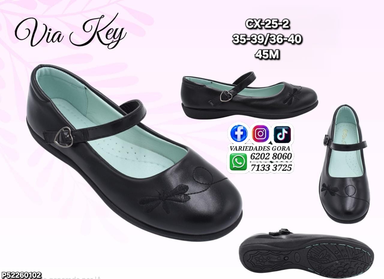 ZAPATO ESCOLAR DAMA 30-40 VIA KEY P52