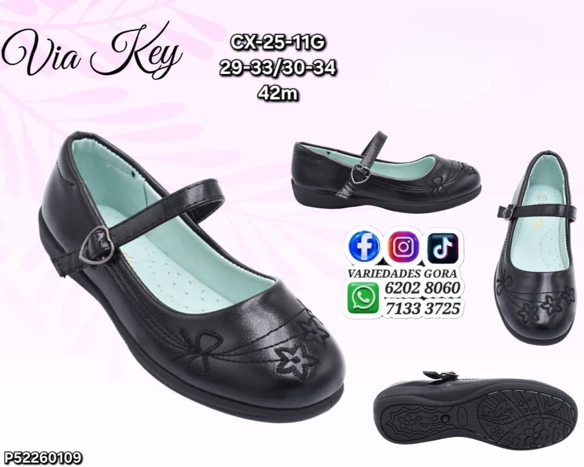 ZAPATO ESCOLAR NIÑA 29-34 VIA KEY P52